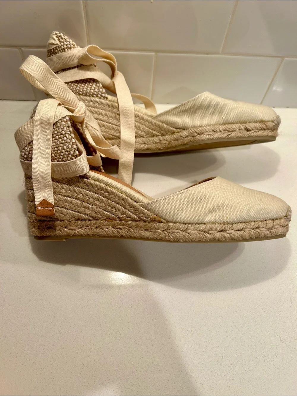 NIB Castañer Carina Wedge Espadrilles Size 38!